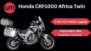 Honda CRF1000 Africa Twin  3 Box Givi Metal Luggage  Walk Around [upl. by Aowda]