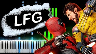 Rob Simonsen  LFG Theme from quotDeadpool amp Wolverinequot Piano Tutorial [upl. by Spanjian855]