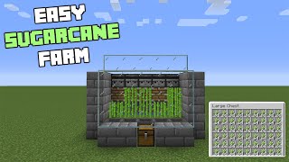 Minecraft Easiest Automatic Sugarcane Farm 120 WORKING [upl. by Ahsinra]