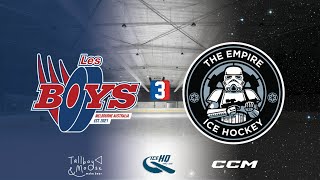 Les Boys v Empire  Div 3  5th November  IceHQ Rec League ice hockey [upl. by Acilgna726]