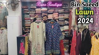 Bin Saeed Lawn Collection 2024  Stitched Printed Dresses  Ready to wear [upl. by Nelie]