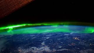 Aurora Borealis  ISS  Earth Orbit  High Definition  4K [upl. by Raine]