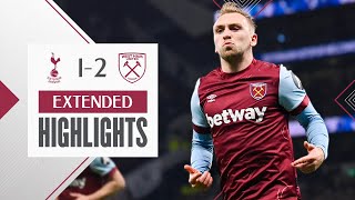 Extended Highlights  Fantastic Away Day Victory  Tottenham Hotspur 12 West Ham  Premier League [upl. by Ancalin]