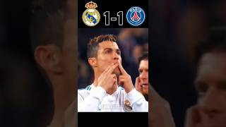 Real Madrid 31 PSG 2018 UEFA champions league 🥳 Ronaldo vs Neymar 🔥shorts youtube football [upl. by Adnuahsor]