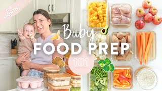 BABY FOOD MEAL PREP  Homemade Purees  Free Downloadable Guide [upl. by Nit]