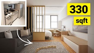 ARCHITECT REDESIGNS  A Tiny NYC Studio Apartment For a Family of 3  307sqm330sqft [upl. by Lachance51]