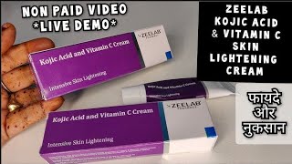 Zeelab Kojic Acid Vitamin C Cream  Kojic acid and vitamin c cream  Honest Review sale review [upl. by Elvah]