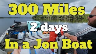 300 miles in a jon boat  2 day trip [upl. by Bainbrudge174]