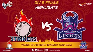 FINALS HIGHLIGHTS  DIV B  STRIKERS vs BOMBAY VIKINGS  SMPL 5 0  LONAVLA [upl. by Loomis]