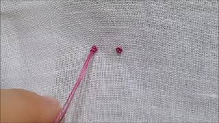 Punto Nodino  Tutorial ricamo a mano Knot Stitch  Hand embroidery tutorial [upl. by Eblehs903]