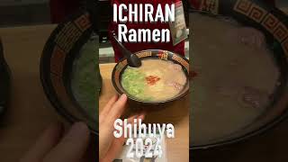 ICHIRAN Ramen Shibuya Tokyo Japan 2024 Pig Bone Broth Soup Matcha Milk Pudding Raw Noodles [upl. by Kemeny]