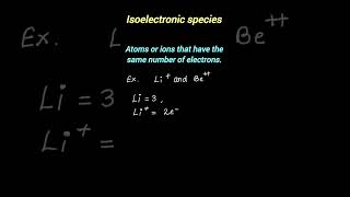 Isoelectronic species l Atomic Structure l chemistry 11th [upl. by Yrbua]