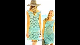 Вязание Платья Крючком  видео  модели 2019  Knitting Dresses Crochet Video  Strickkleider Haken [upl. by Lerrud]