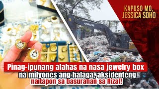 Alahas na milyones ang halaga aksidenteng naitapon sa basurahan  Kapuso Mo Jessica Soho [upl. by Anisirhc]