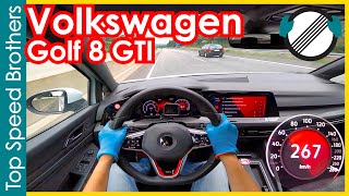 VW Golf 8 GTI 2021 AUTOBAHN POV TOP SPEED 🚀 TopSpeedBrothers [upl. by Amato]