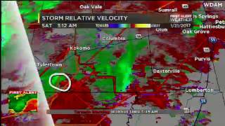 Hattiesburg MS Tornado Coverage  12117 WDAMTV [upl. by Airetahs]