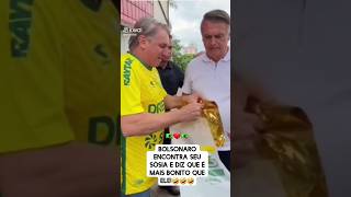 Bolsonaro encontrou o seu sósia pelas ruas do Brasil shorts [upl. by Anaoj]