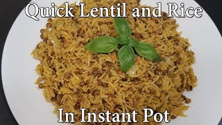 HOW TO COOK LENTILS RICE IN THE INSTANT POT  Chef Under Pressure [upl. by Asiral]