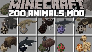 Minecraft TAME AND BUILD A ZOO WITH ANIMALS MOD  DANGEROUS PLUS CREATURES  Minecraft Mods [upl. by Coke]