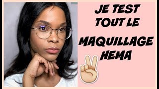 JE TEST TOUT LE MAQUILLAGE HEMA  MAQUILLAGE A PETIT PRIX SPECIAL PETIT BUDGET [upl. by Atinus]