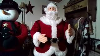 Pan Asian Creations 60quot Life Size Animated Dancing Santa  ALL 3 SONGS [upl. by Gaylene426]