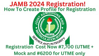 JAMB 2024  How to Create Profile with JAMB for Registration [upl. by Moina927]