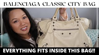 BALENCIAGA CLASSIC CITY BAG REVIEW  What fits in this bag  What’s in my bag [upl. by Adnale64]