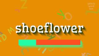 SHOEFLOWER  HOW TO PRONOUNCE IT [upl. by Lyrrehs]