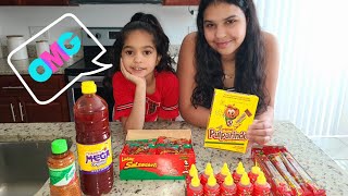 How to make a delicious mangonadaMexican candy meets our favorite fruit🤤Challenge [upl. by Linnette715]