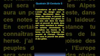 Short quatrain 20 Centurie 5 de Nostradamus [upl. by Jeffy]