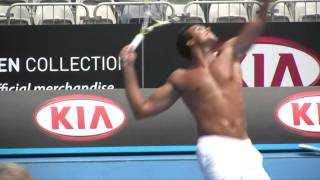 JoWilfried Tsonga Practice Session [upl. by Aronek]