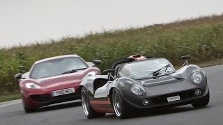 Lola T70 replica vs McLaren MP412C the ultimate production and kit cars [upl. by Tonye]