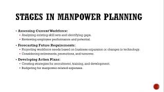 Manpower Planning in HRM [upl. by Amanda289]