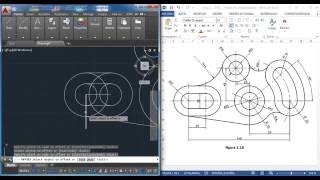 AUTOCAD 2016  Circunferencias Brazo de engranaje [upl. by Nerhe]