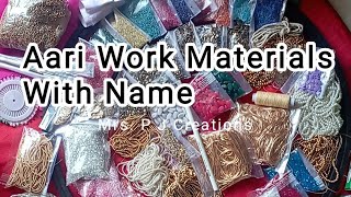 Aari Work Materials With Name ⭐ [upl. by Yelir282]