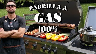 Parrilla a Gas Asado de costilla tapa cuadril y algunas verduras con Patricio Escobar [upl. by Ayitahs623]