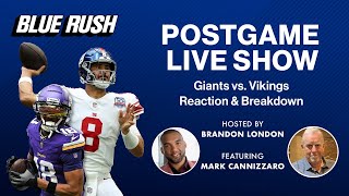 Giants vs Vikings Week 1 Postgame Live Blue Rush [upl. by Anauqcaj880]