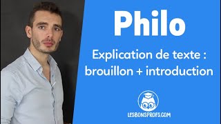 Explication de texte  brouillon et introduction  Philosophie  Terminale  Les Bons Profs [upl. by Worrad]