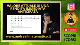 RENDITA ANTICIPATA  Valore attuale  Matematica Finanziaria [upl. by Lauer]