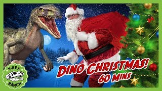 Christmas Dinosaurs for Kids Santa Claus Holiday Special at TRex Ranch with Mystery Dinosaur [upl. by Reo]