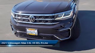 2021 Volkswagen Atlas 36L V6 SEL RLine Antioch Pittsburg Brentwood Concord Walnut Creek [upl. by Mota]