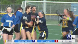 Spencerport flag football pulls off upset in quarterfinals [upl. by Yesteb559]