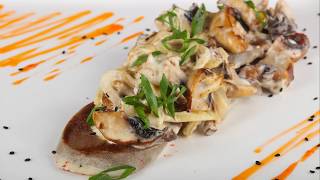 Recette  Langue de boeuf aux champignons [upl. by Enyr]