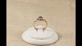 9ct Gold Amethyst amp Crystal Ring 1621 [upl. by Doretta]