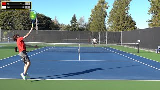 2021 High School JV singles 2 tennis match  TJ vs FW [upl. by Coralyn691]