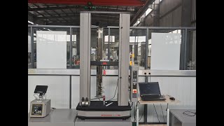 Tensile test of plastic film 5kN Double Column Universal material testing machine [upl. by Ellehcar331]