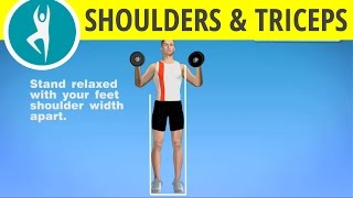 Shoulders amp Triceps Home Exercise with Weights for Women amp Men [upl. by Reste573]