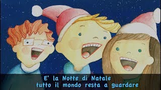 E la notte di Natale con testo Official lyrics  Piccolo Coro della Daigo Music School [upl. by Suhpesoj]