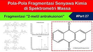 Pola Fragmentasi 2metil antrakuinon LENGKAP  2methyl anthraquinones Fragmentation Pattern [upl. by Wanyen625]