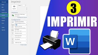 Como IMPRIMIR EN WORD [upl. by Hcurob]